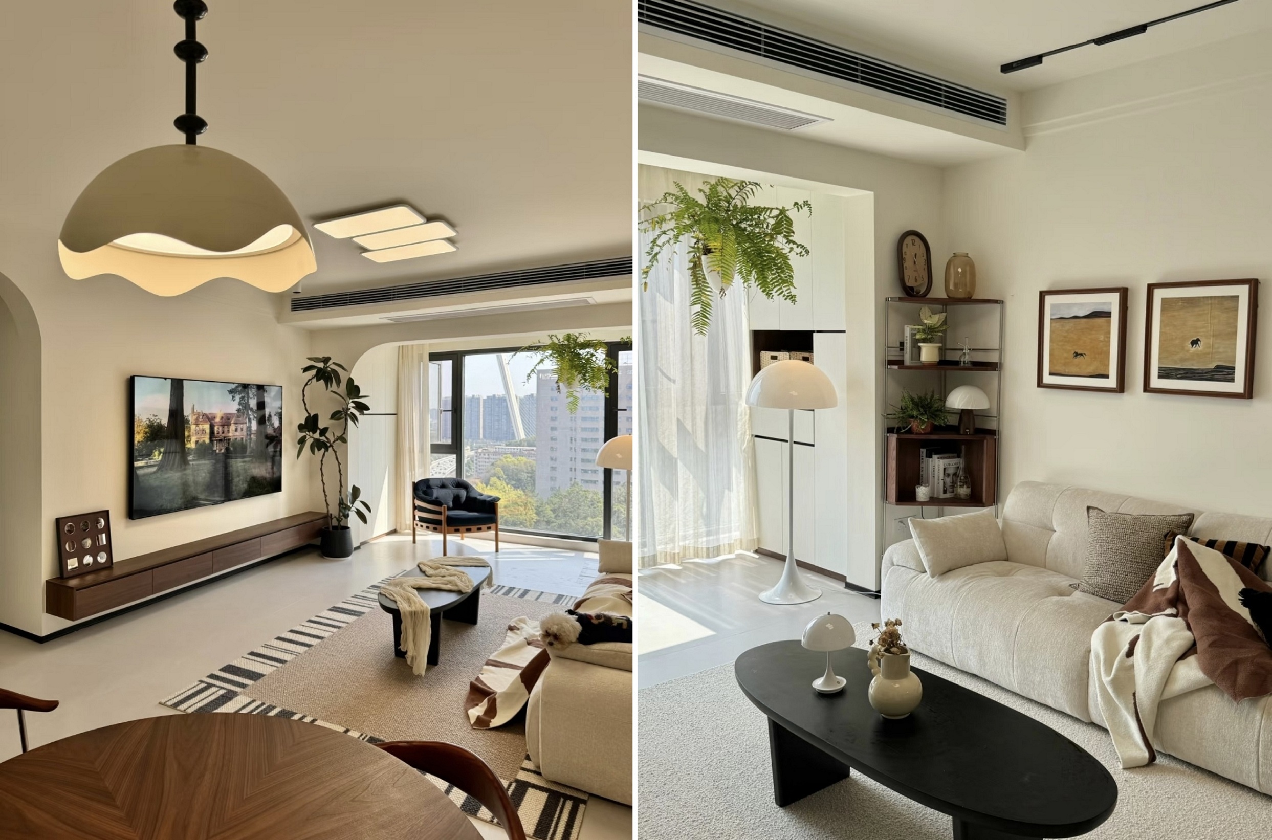 Một bảng màu đen, trắng và cà phê ấn tượng